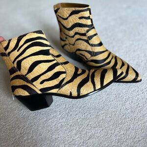 Loeffler Randall Cowhide Animal Print Boots Size 39